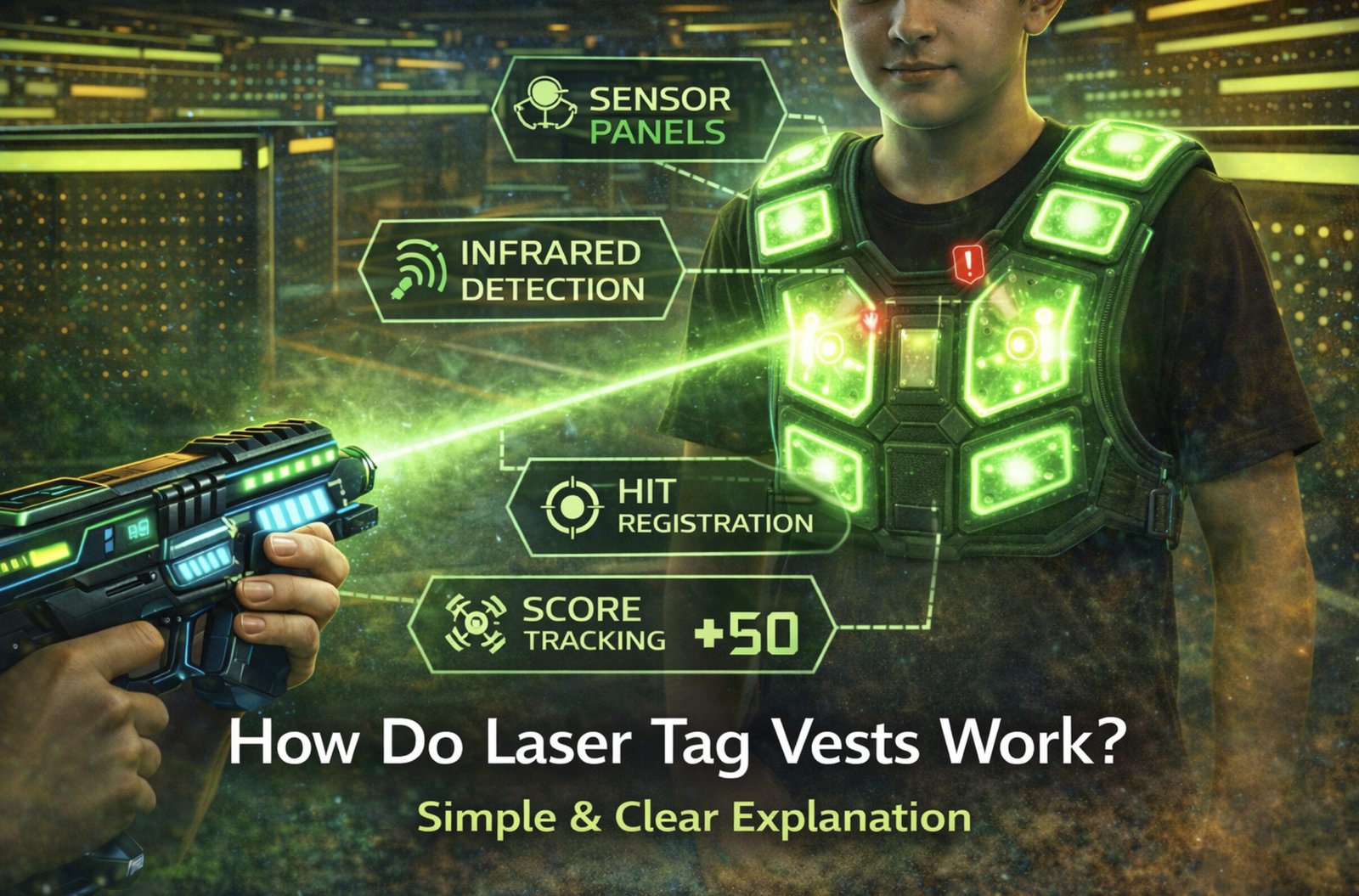 how laser tag vests work